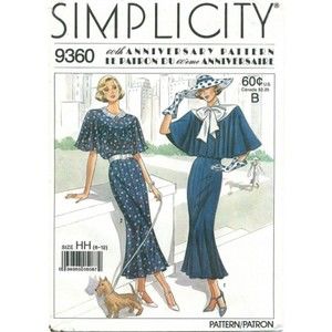 Vintage ©1988 Simplicity 9360 - 60th Anniversary Pattern for Women's Town Dress